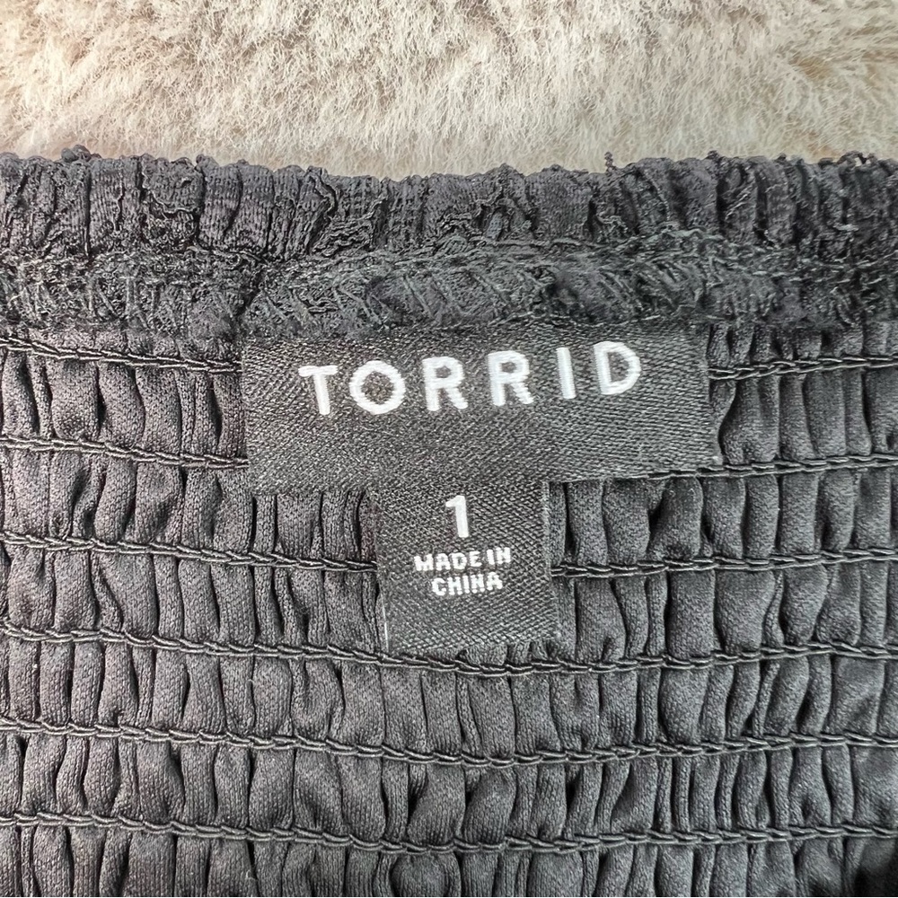 Torrid Babydoll Lace Puff Sleeve Top Sweetheart Neckline Plus Size 1 Stretch - Picture 5 of 13
